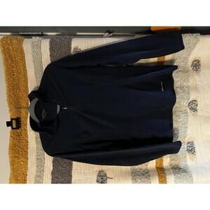 Eddie Bauer Navy Fleece Quarter Zip - Women's Medium